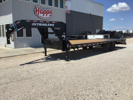 2026 PJ 102”x25’ Quest Gooseneck Flatbed w/ Singles – LQ