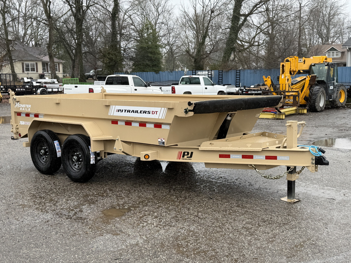 New 2026 PJ Trailers 83" x 14' Low-Pro Telescopic (DT1) 14K GVWR Dump Trailer