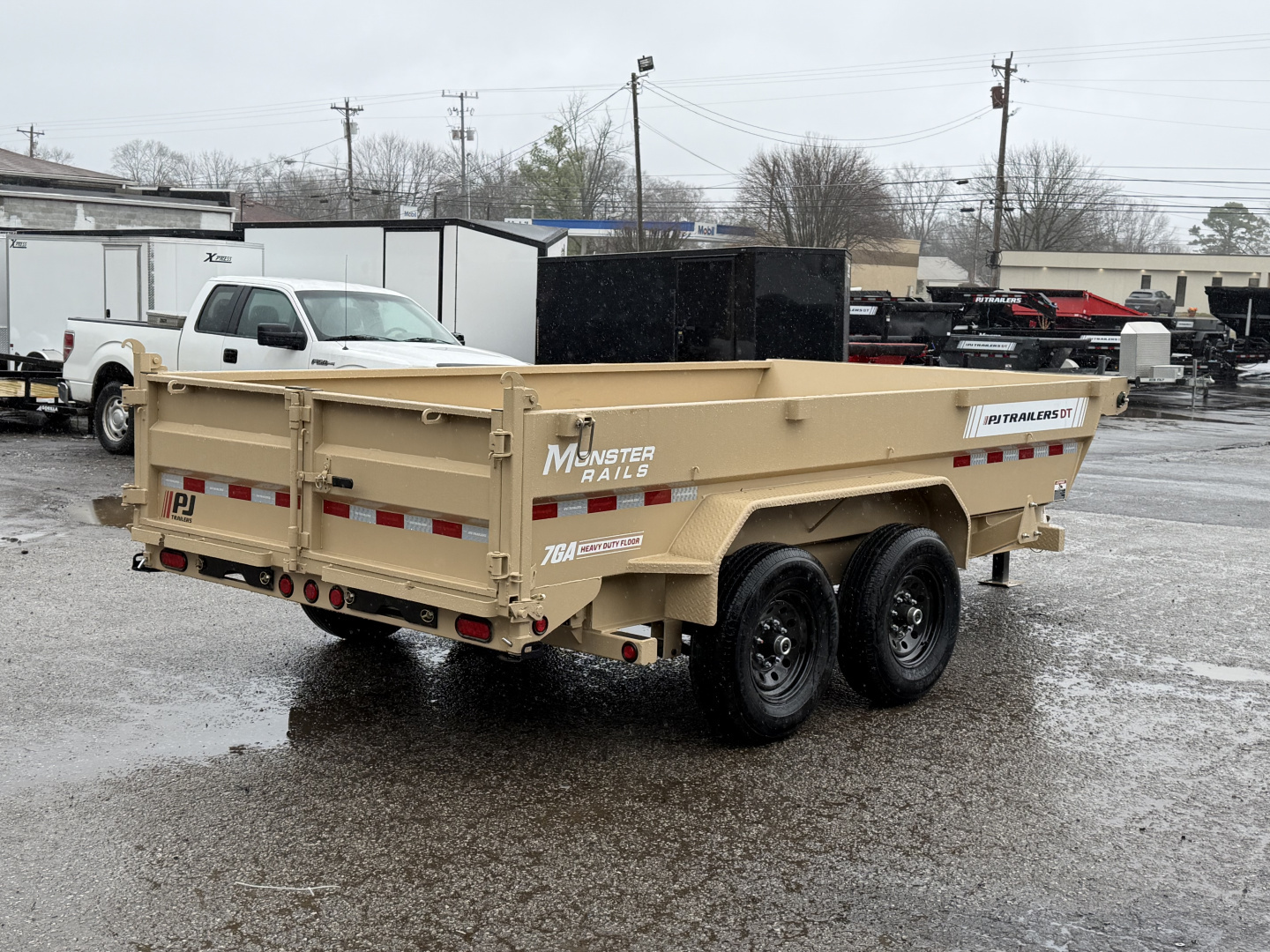 New 2026 PJ Trailers 83" x 14' Low-Pro Telescopic (DT1) 14K GVWR Dump Trailer