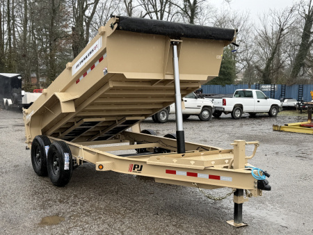 New 2026 PJ Trailers 83  x 14' Low-Pro Telescopic (DT1) 14K GVWR Dump Trailer