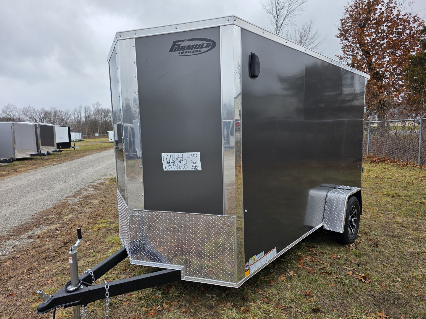 New 2026 Formula Trailers 6x12 6'6 INSIDE 080 SCREWLESS EXTERIOR ramp door DRINGS ALUMINUM WHEELS Cargo / Enclosed Trailer