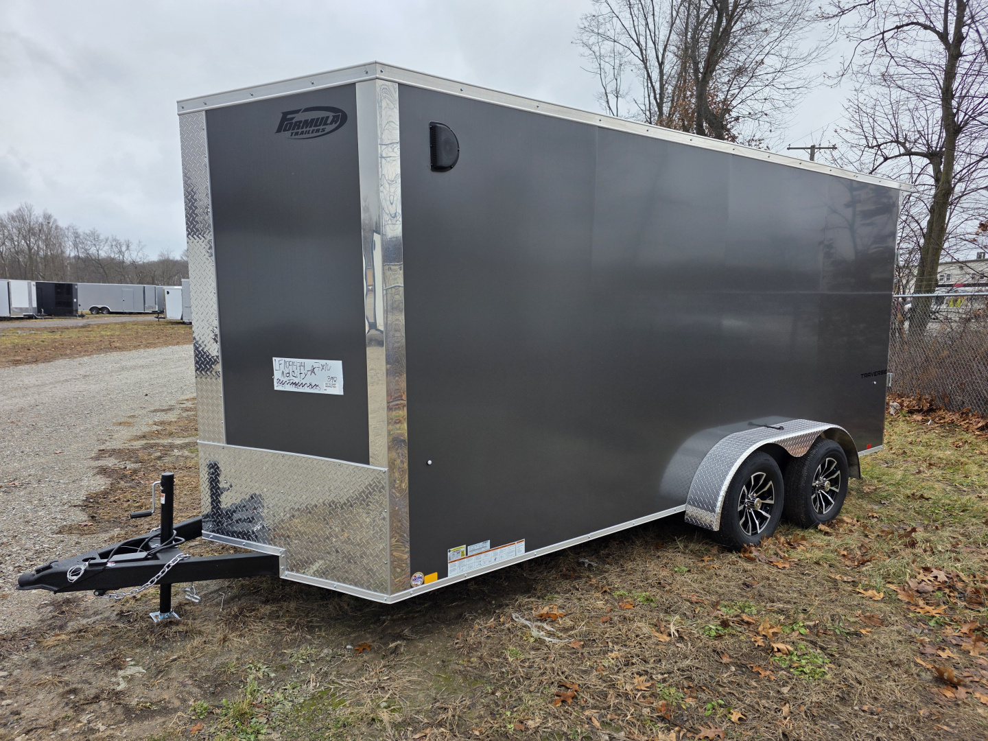 New 2026 Formula Trailers 7x16 7' 080 SCREWLESS DRINGS ALUM WHEELS SXS UTV GOLFCART Cargo / Enclosed Trailer