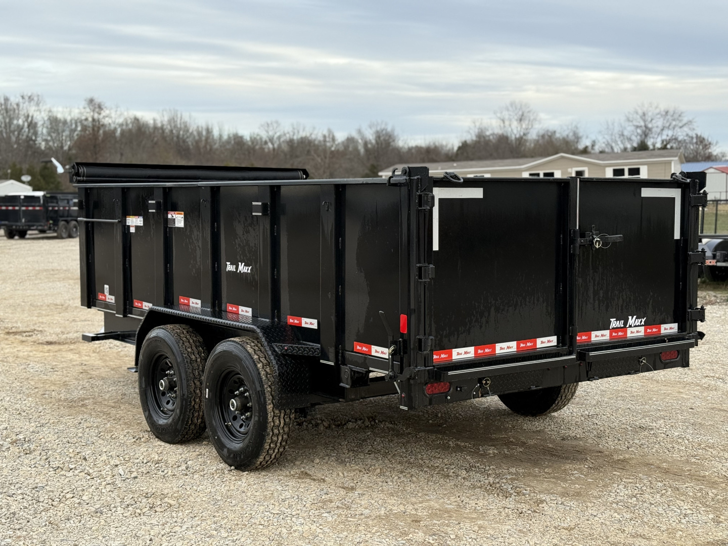 New 2025 Trail Maxx 83x14 HIGH SIDE TELESCOPIC 14K GVWR Dump Trailer