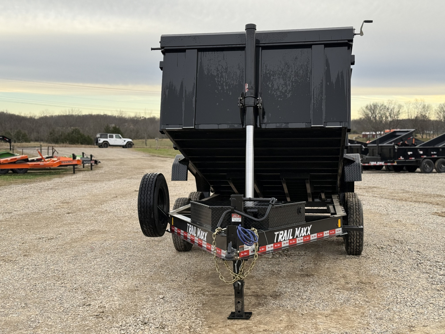 New 2025 Trail Maxx 83x14 HIGH SIDE TELESCOPIC 14K GVWR Dump Trailer