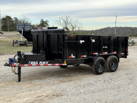 New 2025 Trail Maxx 83x14 HIGH SIDE TELESCOPIC 14K GVWR Dump Trailer