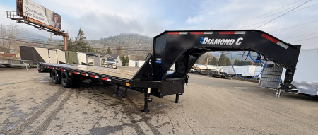New EQUIPMENT TRAILER 2026 Diamond C FMAX210 25000 GVRW 25' X 102  FLATBED GOOSENECK ONYX BLACK