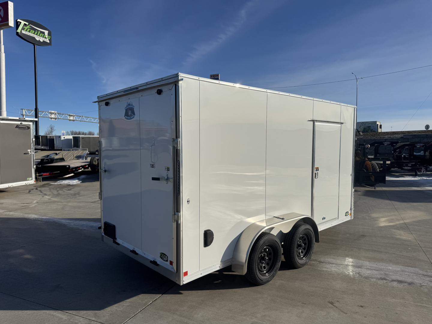 New 2026 R&M Manufacturing Charcoal 7x14 Cargo / Enclosed Trailer