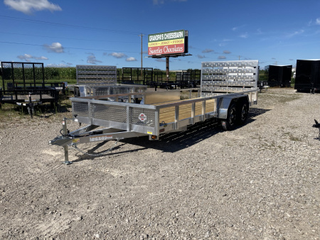 New 2026 QSA 80"x18' Aluminum UTV Trailer