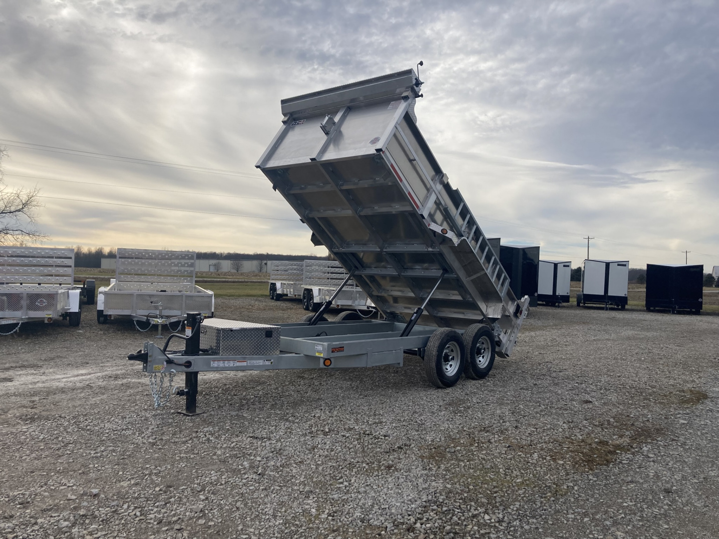 New 2026 QSA 7x14' Hybrid Aluminum Dump Trailer