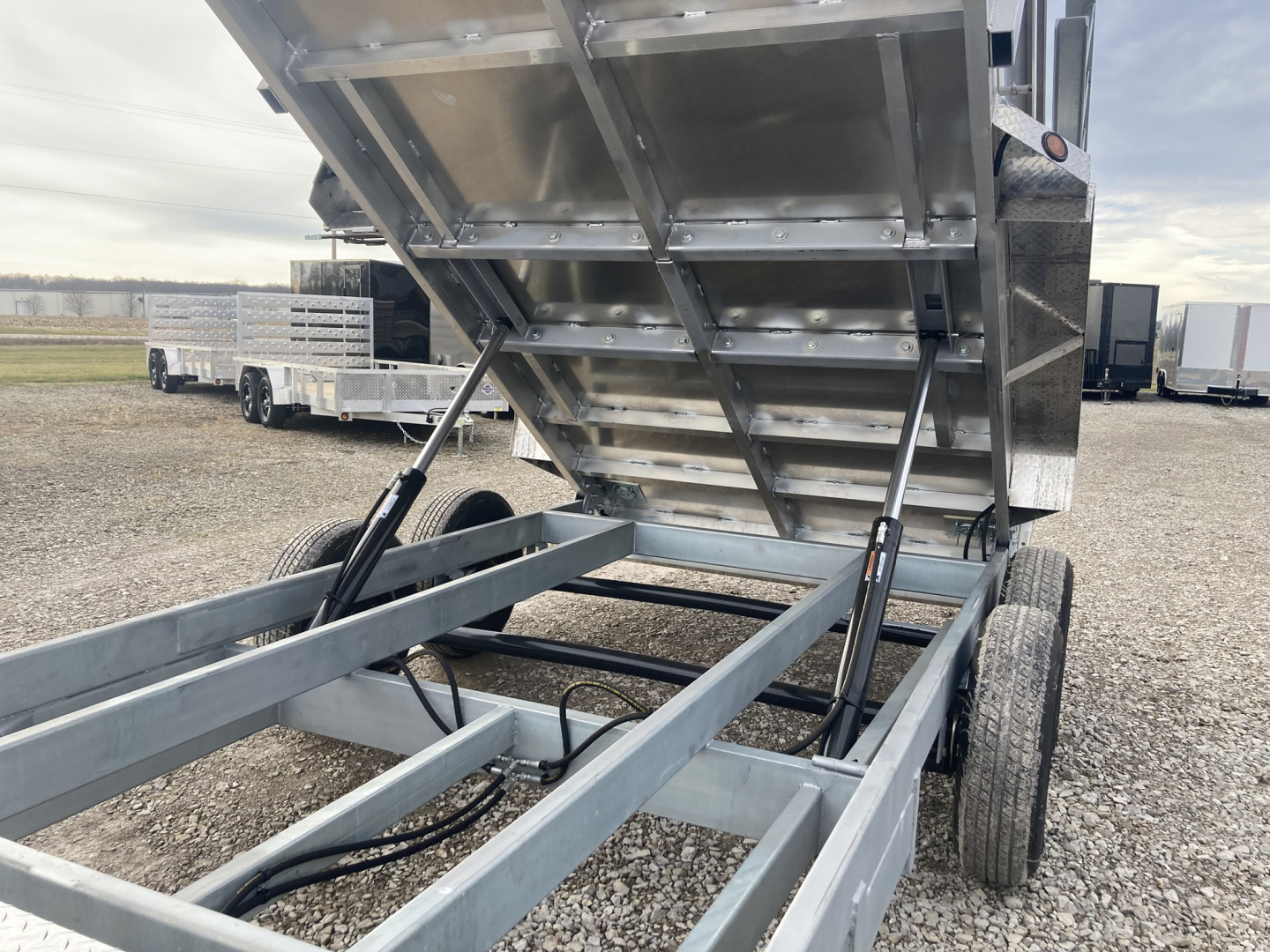 New 2026 QSA 7x14' Hybrid Aluminum Dump Trailer