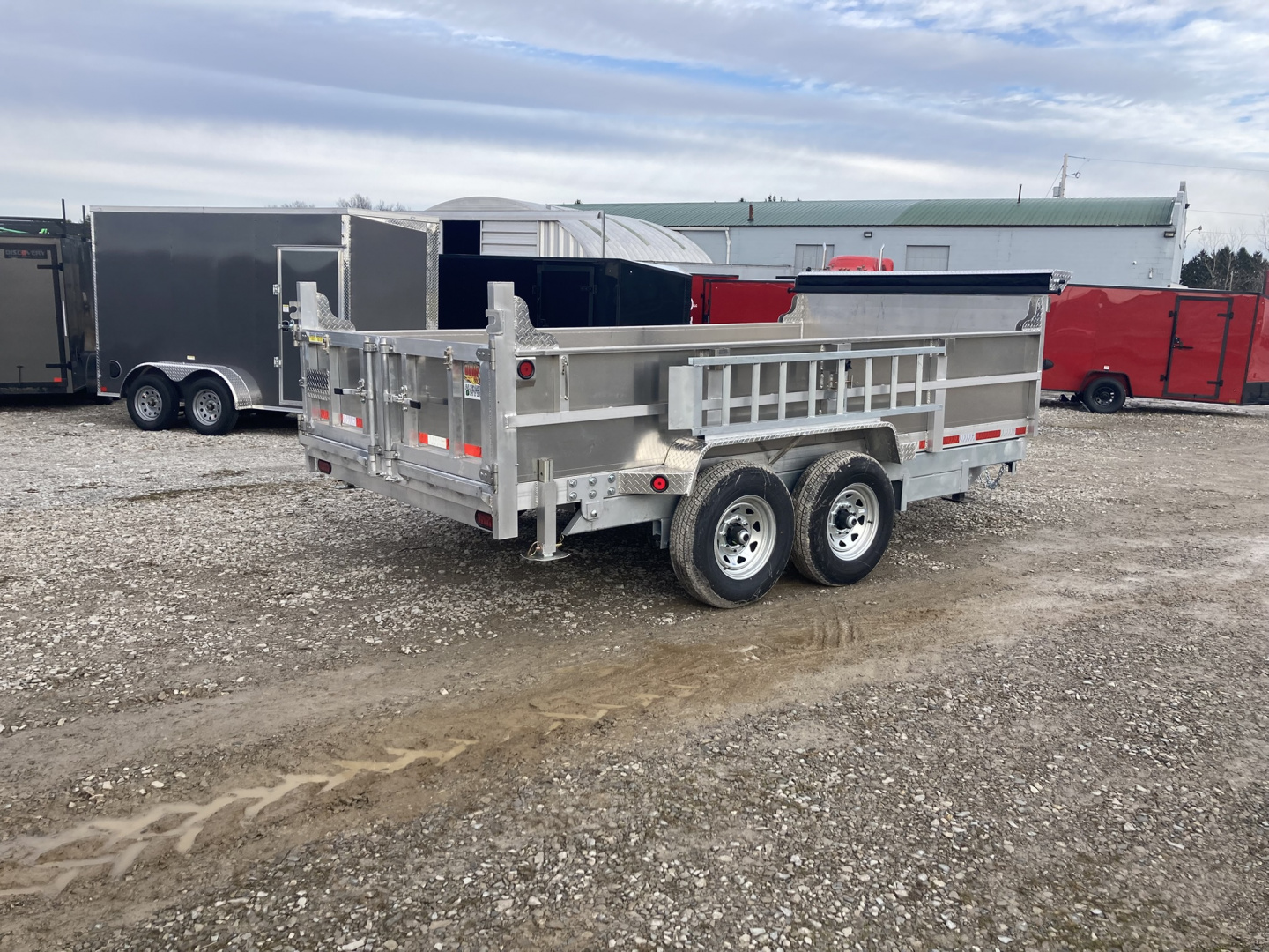 New 2026 QSA 7x14' Hybrid Aluminum Dump Trailer