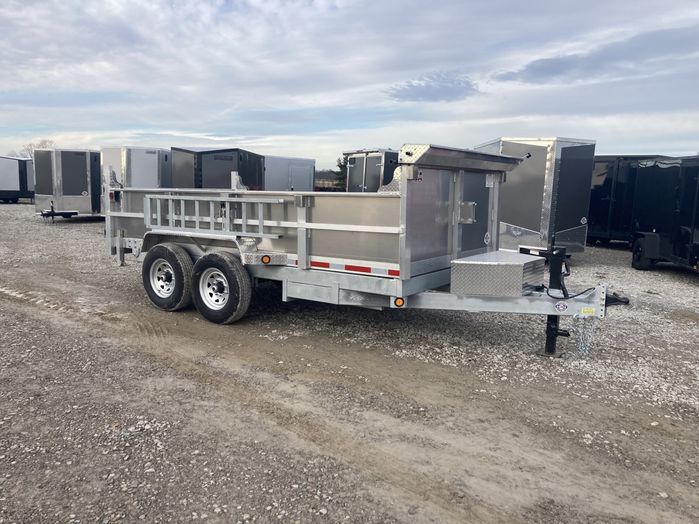 New 2026 QSA 7x14' Hybrid Aluminum Dump Trailer