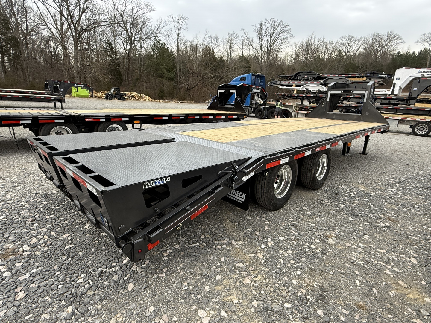 New 2026 Diamond C FMAX 210 20+5 Flatbed Trailer, MAX RAMPS, ALUMINUM OUTER WHEELS