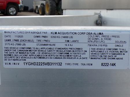 New 2027 Aluma 8222-14K Equipment Trailer