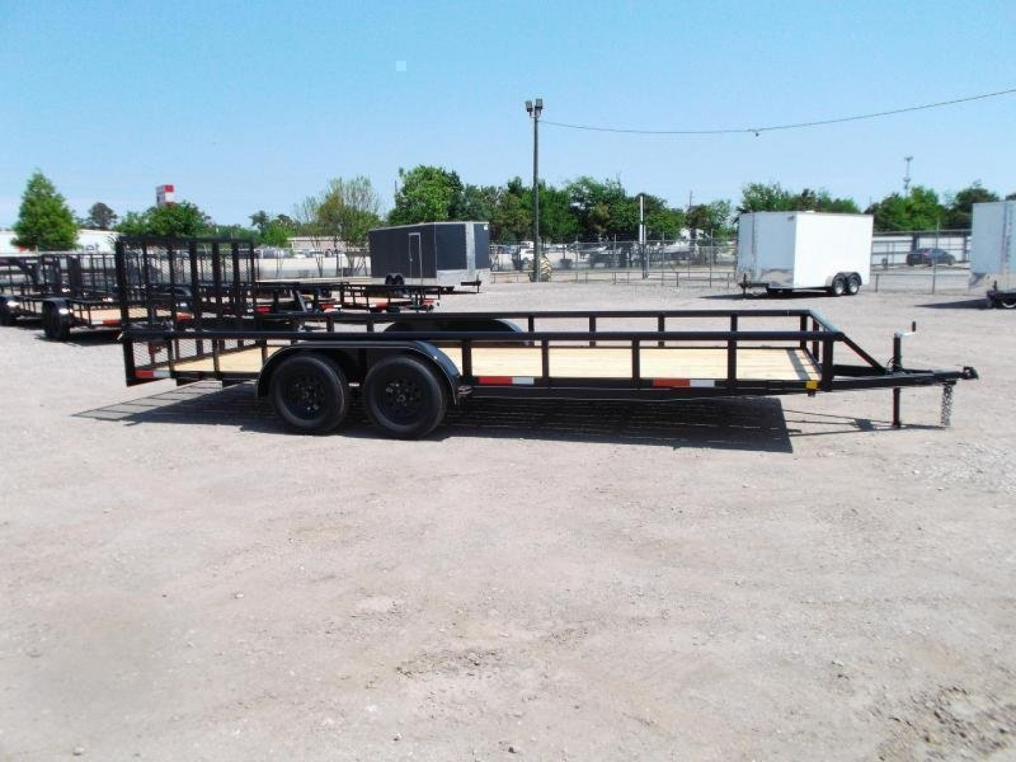 New 2026 J&C Trailers 83x20 Utility Trailer / Lowboy Trailer / 4ft Ramp Gate / Electric Brakes / Pipetop