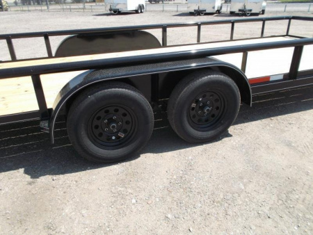 New 2026 J&C Trailers 83x20 Utility Trailer / Lowboy Trailer / 4ft Ramp Gate / Electric Brakes / Pipetop