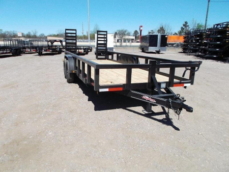 New 2026 J&C Trailers 83x20 14K Utility Trailer / 7K Axles / 3" Square Tubing / 5ft Stand Up Ramps