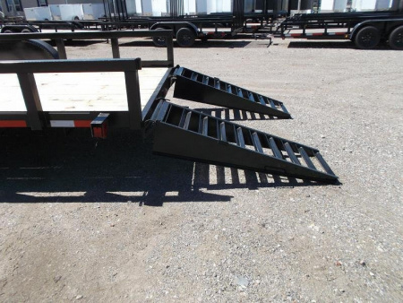 New 2026 J&C Trailers 83x20 14K Utility Trailer / 7K Axles / 3" Square Tubing / 5ft Stand Up Ramps