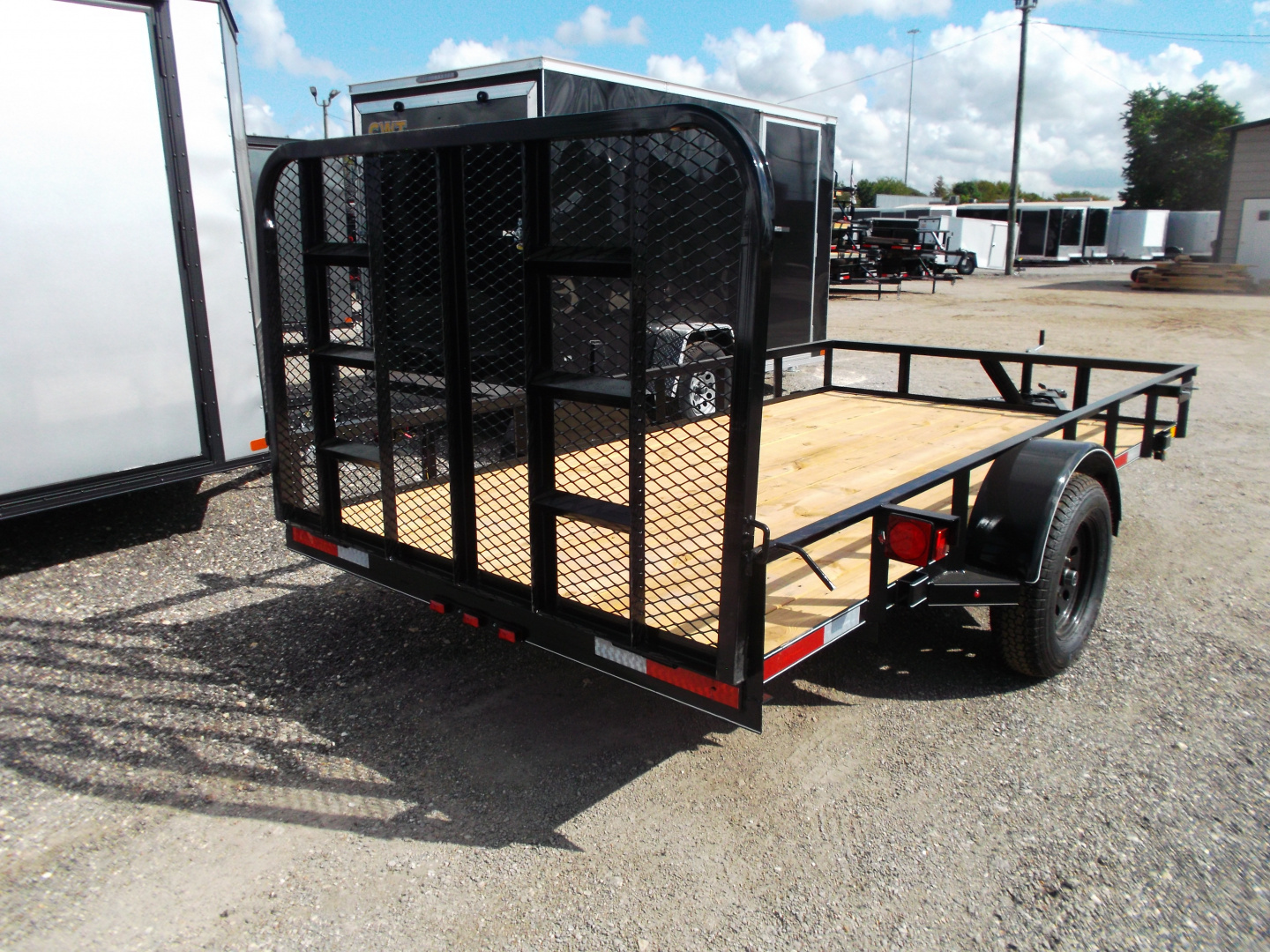 New 2026 J&C Trailers 77x12 SA Utility Trailer / C-Channel Wrap Tongue / 2" Bulldog Coupler / 4ft Ramp Gate