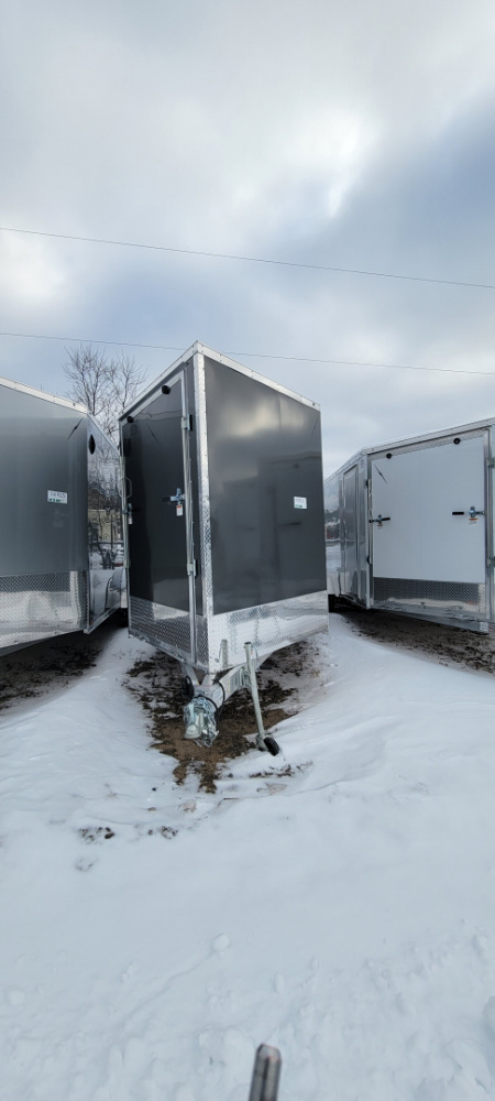 New 2026 Lightning Trailers 7X23 3 PLACE CHARCOAL 7K Snowmobile Trailer