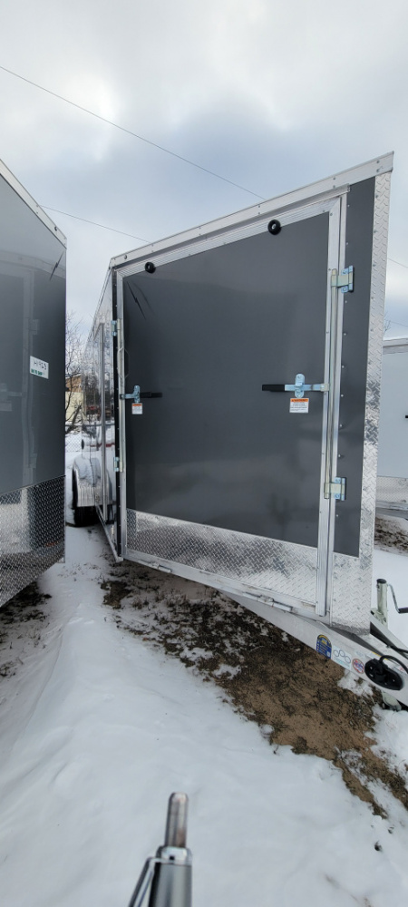 New 2026 Lightning Trailers 7X23 3 PLACE CHARCOAL 7K Snowmobile Trailer