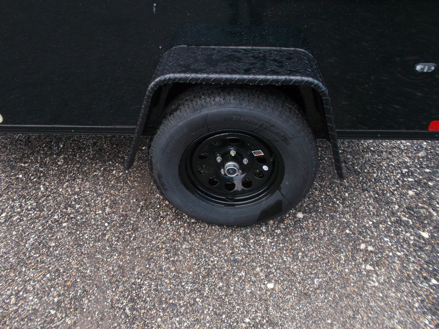 New 2026 Covered Wagon Trailers 5x8 Cargo Trailer / Enclosed Trailer / Ramp / Side Door / .030 Black Semi-Screwless Exterior / Bed Lined Tongue and Frame / Black Out Package