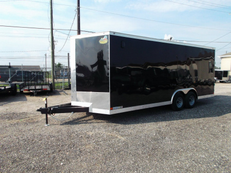 New 2026 Covered Wagon Trailers 8.5x20 Cargo / Enclosed Trailer / Car Hauler / 7ft Interior / 5200# Axles / 48" RV Side Door / 60" Triple Tube Tongue / .030 Black Skin / Extra Wide Ramp