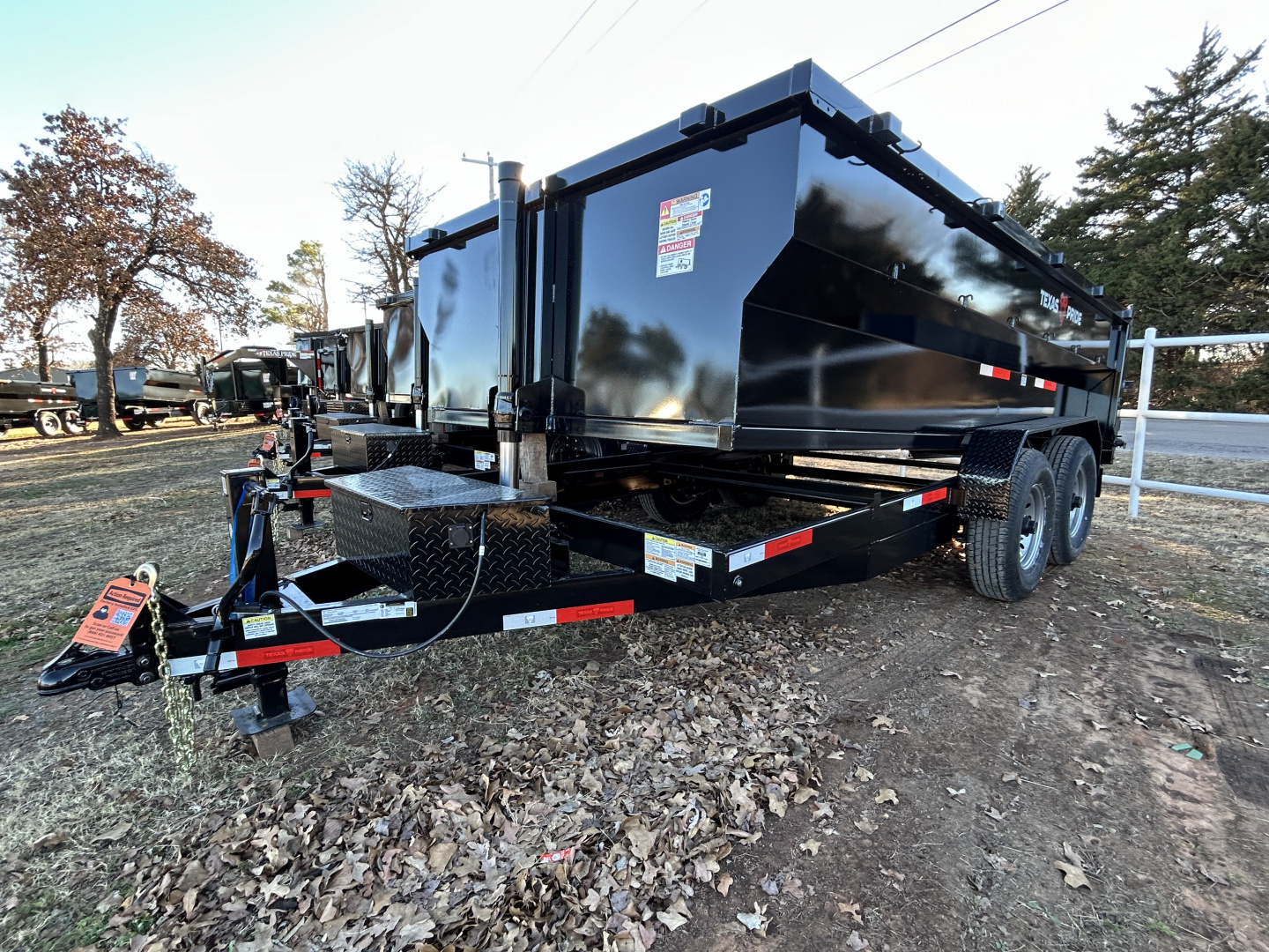 New 2026 Texas Pride Trailers 7x14x3 Tandem Axles Dump Trailer-UPGRADES