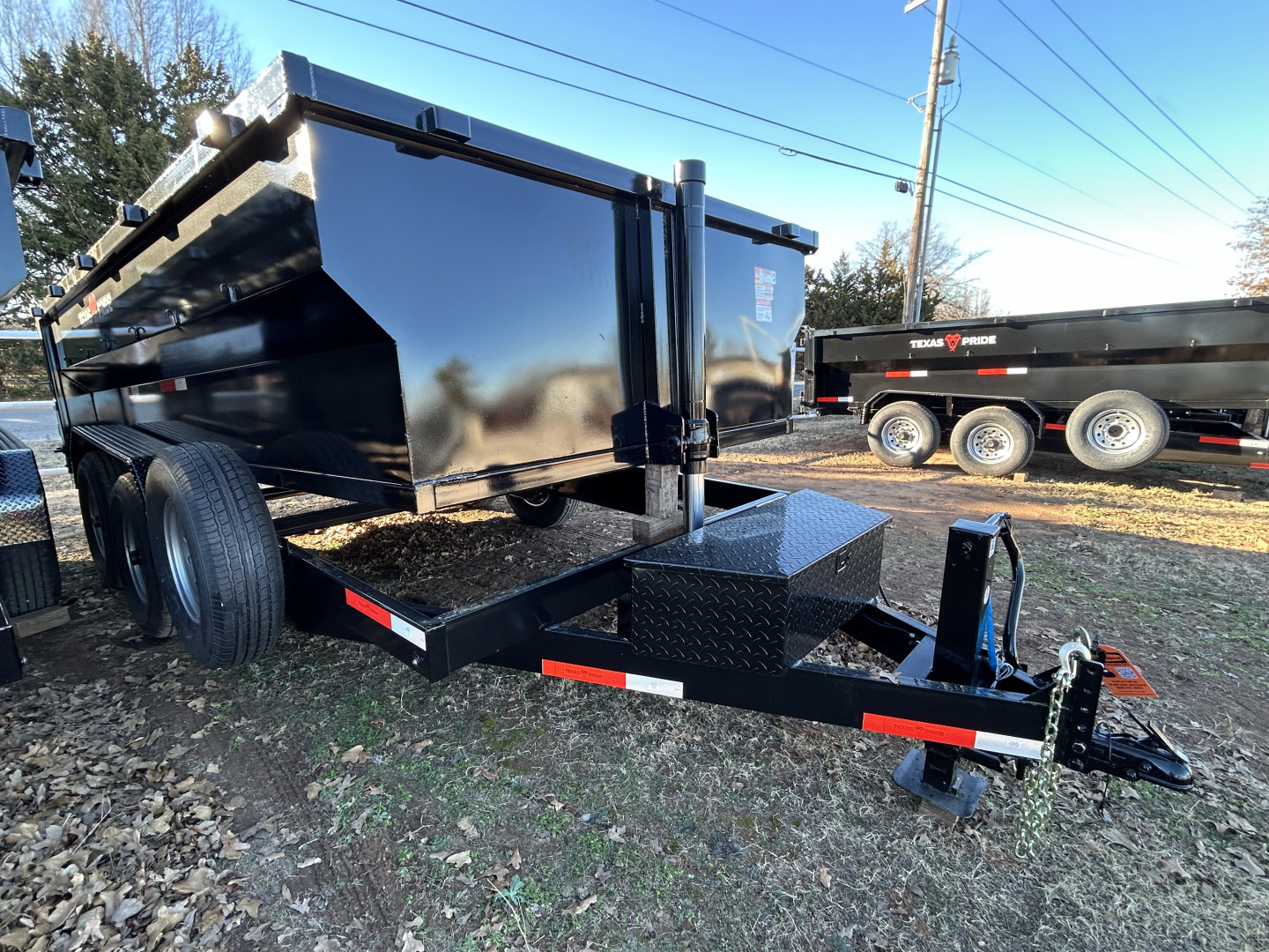 New 2026 Texas Pride Trailers 7x14x3 Tandem Axles Dump Trailer-UPGRADES