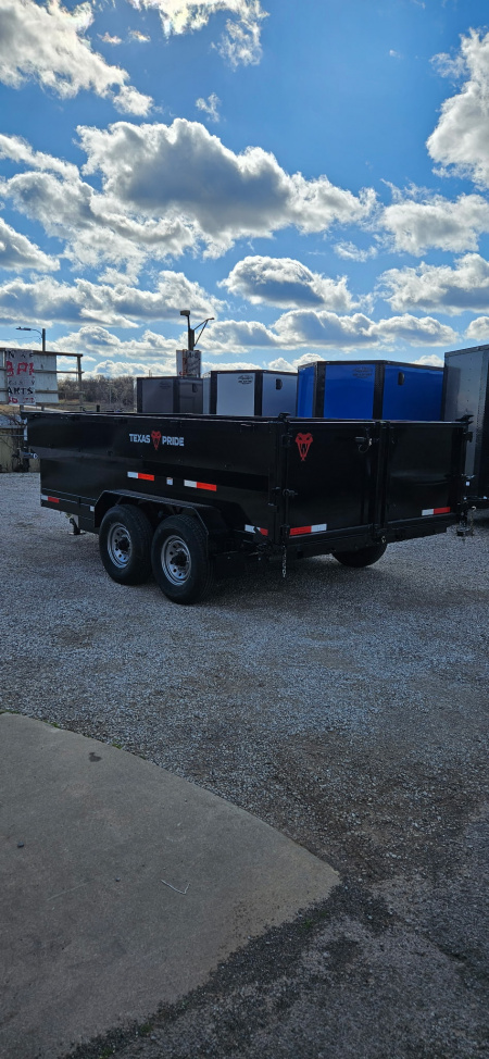 New 2026 Texas Pride Trailers 7x14x3 Tandem Axles Dump Trailer-UPGRADES