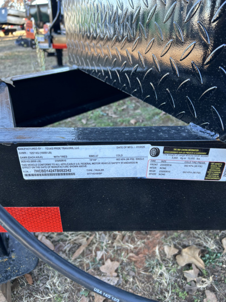 New 2026 Texas Pride Trailers 7x14x3 Tandem Axles Dump Trailer-UPGRADES