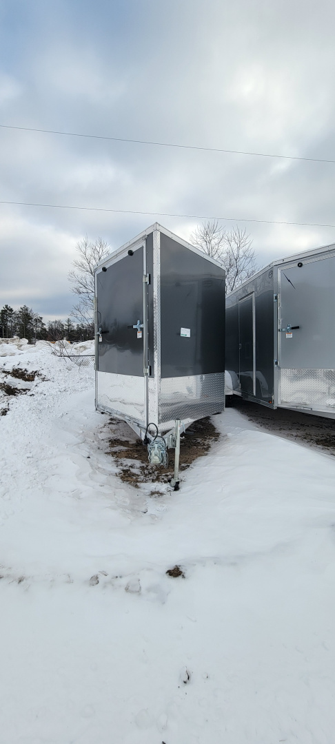 New 2026 Lightning Trailers 7X19 CHARCOAL 7' TALL 7K Snowmobile Trailer