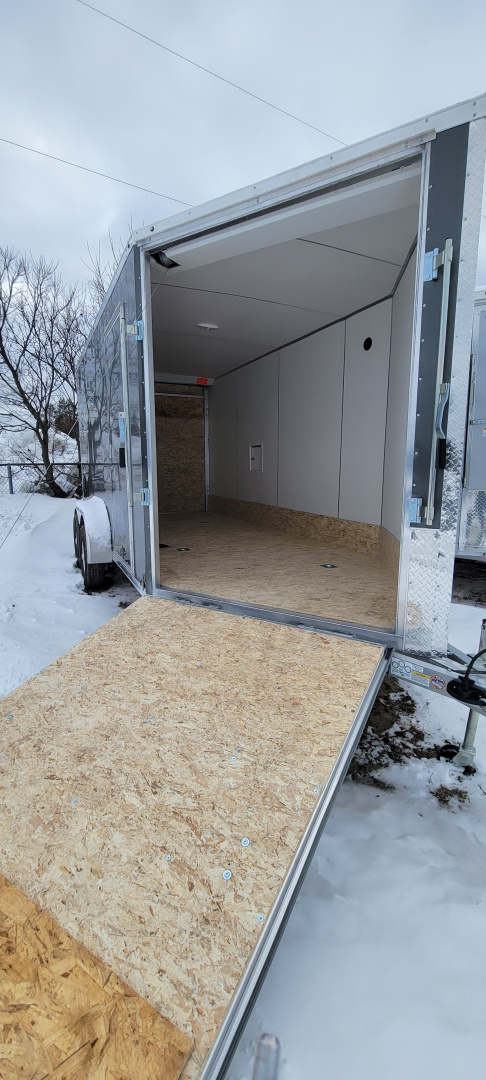 New 2026 Lightning Trailers 7X19 CHARCOAL 7' TALL 7K Snowmobile Trailer