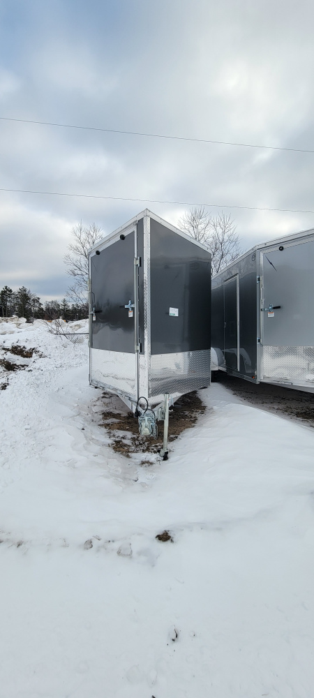 New 2026 Lightning Trailers 7X19 CHARCOAL 7' TALL 7K Snowmobile Trailer