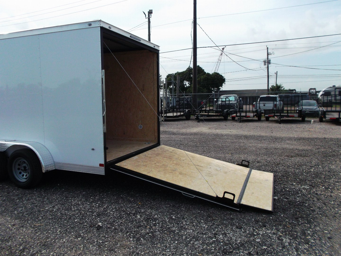 New 2026 Covered Wagon Trailers 7x14 Cargo Trailer / Enclosed Trailer / 7ft Interior / Extra Wide Ramp / 48" RV Door / .030 White Skin
