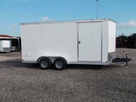 New 2026 Covered Wagon Trailers 7x14 Cargo Trailer / Enclosed Trailer / 7ft Interior / Extra Wide Ramp / 48" RV Door / .030 White Skin