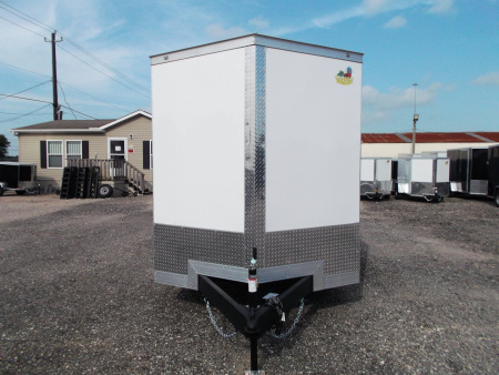 New 2026 Covered Wagon Trailers 7x14 Cargo Trailer / Enclosed Trailer / 7ft Interior / Extra Wide Ramp / 48" RV Door / .030 White Skin