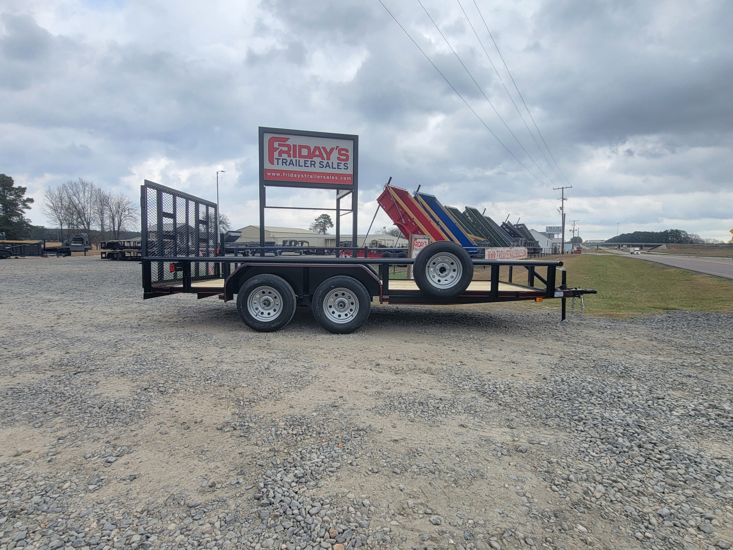 New 2026 Double A 16'x83" Tandem Axle Pipe Top w/ Tailgate Utility Trailer