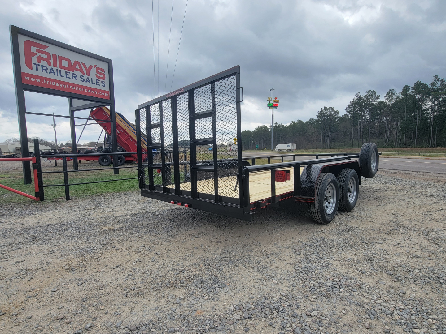 New 2026 Double A 16'x83" Tandem Axle Pipe Top w/ Tailgate Utility Trailer