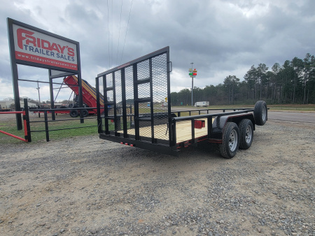 New 2026 Double A 16'x83" Tandem Axle Pipe Top w/ Tailgate Utility Trailer