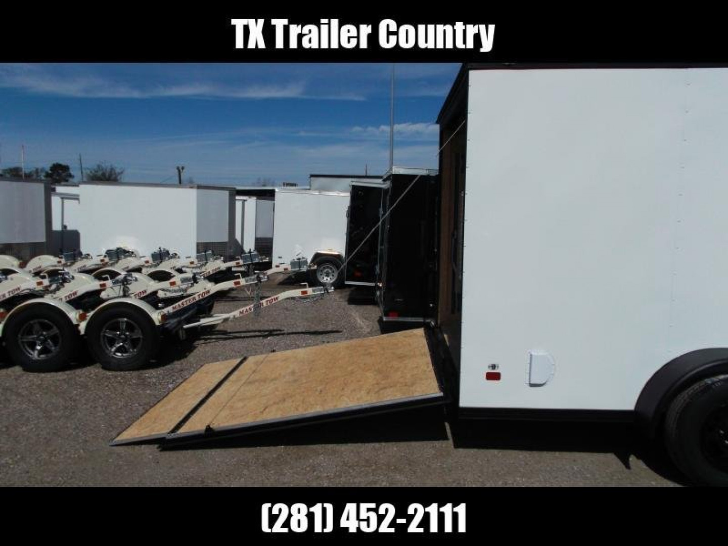 New 2026 Covered Wagon Trailers 7x14 Cargo Trailer / Enclosed Trailer / .080 White Skin / 6'6" Int / Extra Wide Ramp / 48" RV Door / Black Out Package