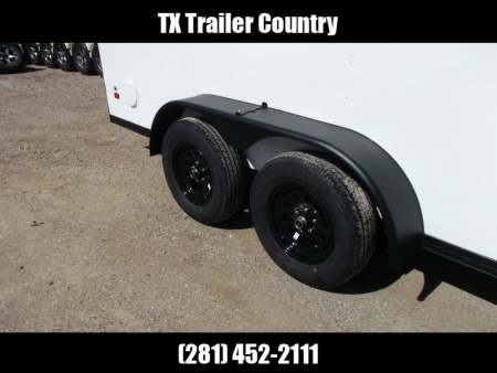New 2026 Covered Wagon Trailers 7x14 Cargo Trailer / Enclosed Trailer / .080 White Skin / 6'6" Int / Extra Wide Ramp / 48" RV Door / Black Out Package