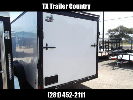 New 2026 Covered Wagon Trailers 7x14 Cargo Trailer / Enclosed Trailer / .080 White Skin / 6'6" Int / Extra Wide Ramp / 48" RV Door / Black Out Package