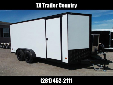 New 2026 Covered Wagon Trailers 7x14 Cargo Trailer / Enclosed Trailer / .080 White Skin / 6'6  Int / Extra Wide Ramp / 48  RV Door / Black Out Package