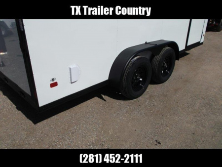 New 2026 Covered Wagon Trailers 7x14 Cargo Trailer / Enclosed Trailer / .080 White Skin / 6'6" Int / Extra Wide Ramp / 48" RV Door / Black Out Package
