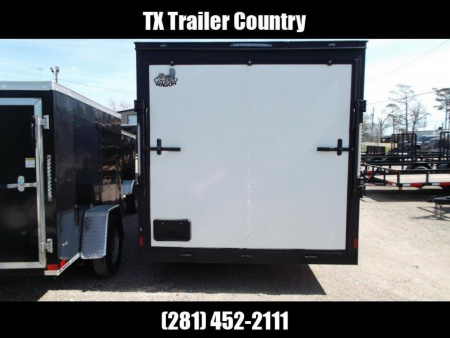 New 2026 Covered Wagon Trailers 7x14 Cargo Trailer / Enclosed Trailer / .080 White Skin / 6'6" Int / Extra Wide Ramp / 48" RV Door / Black Out Package