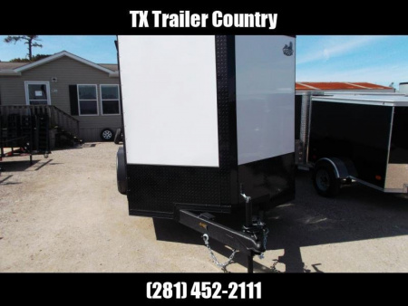New 2026 Covered Wagon Trailers 7x14 Cargo Trailer / Enclosed Trailer / .080 White Skin / 6'6" Int / Extra Wide Ramp / 48" RV Door / Black Out Package