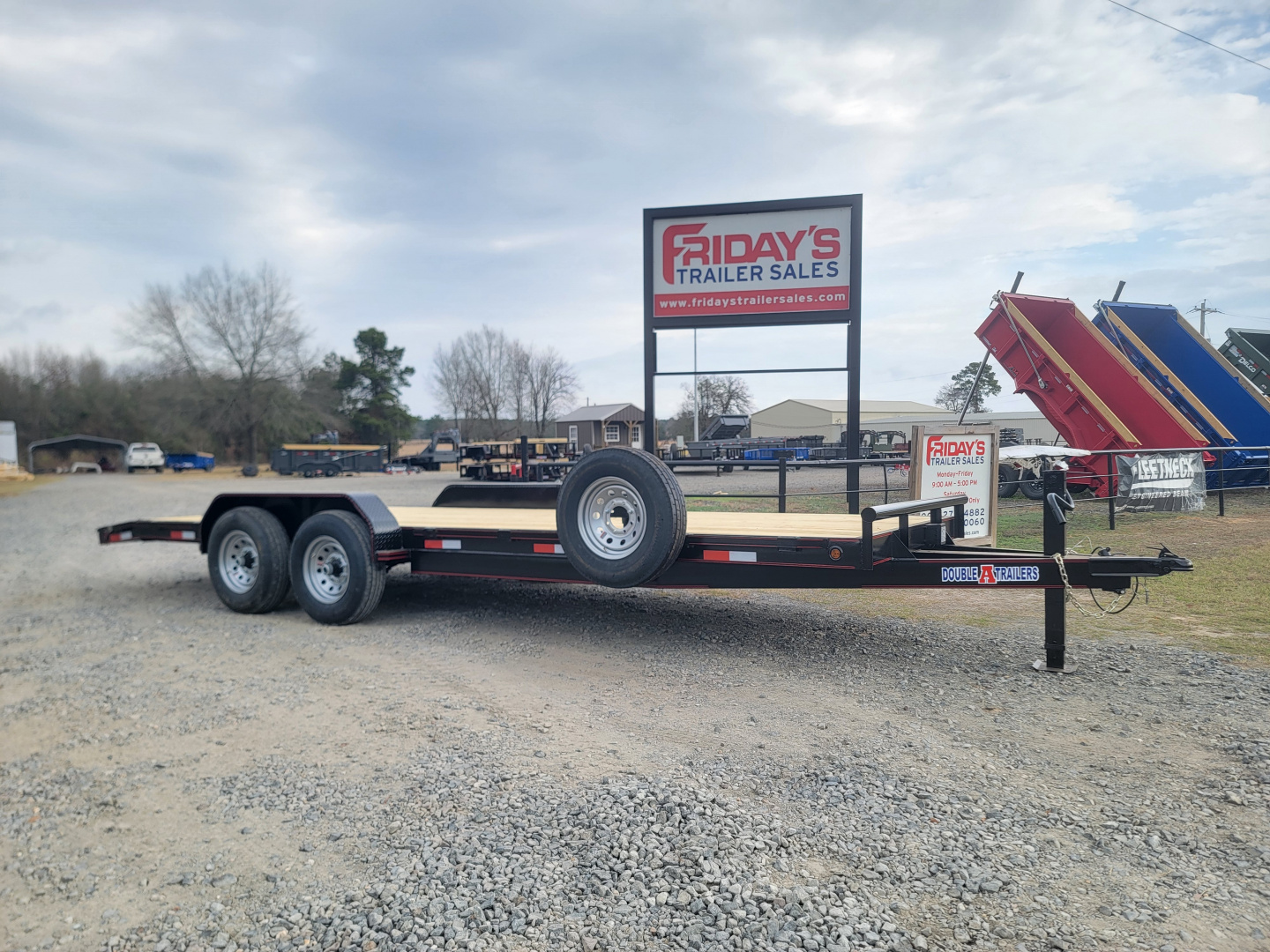 New 2026 Double A 22'x83" Equipment Hauler w/ Slide In Ramps Equipment Trailer