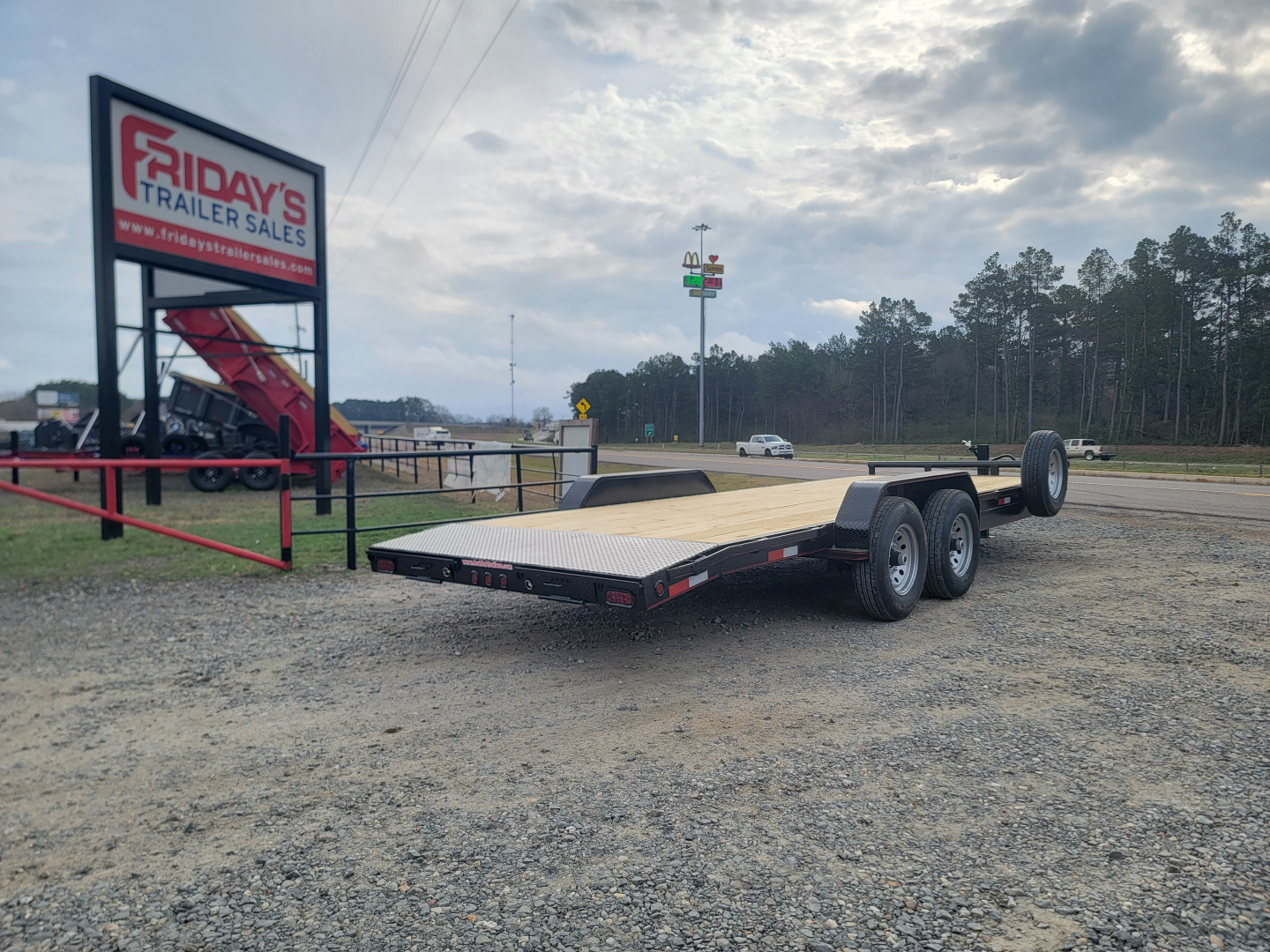 New 2026 Double A 22'x83" Equipment Hauler w/ Slide In Ramps Equipment Trailer