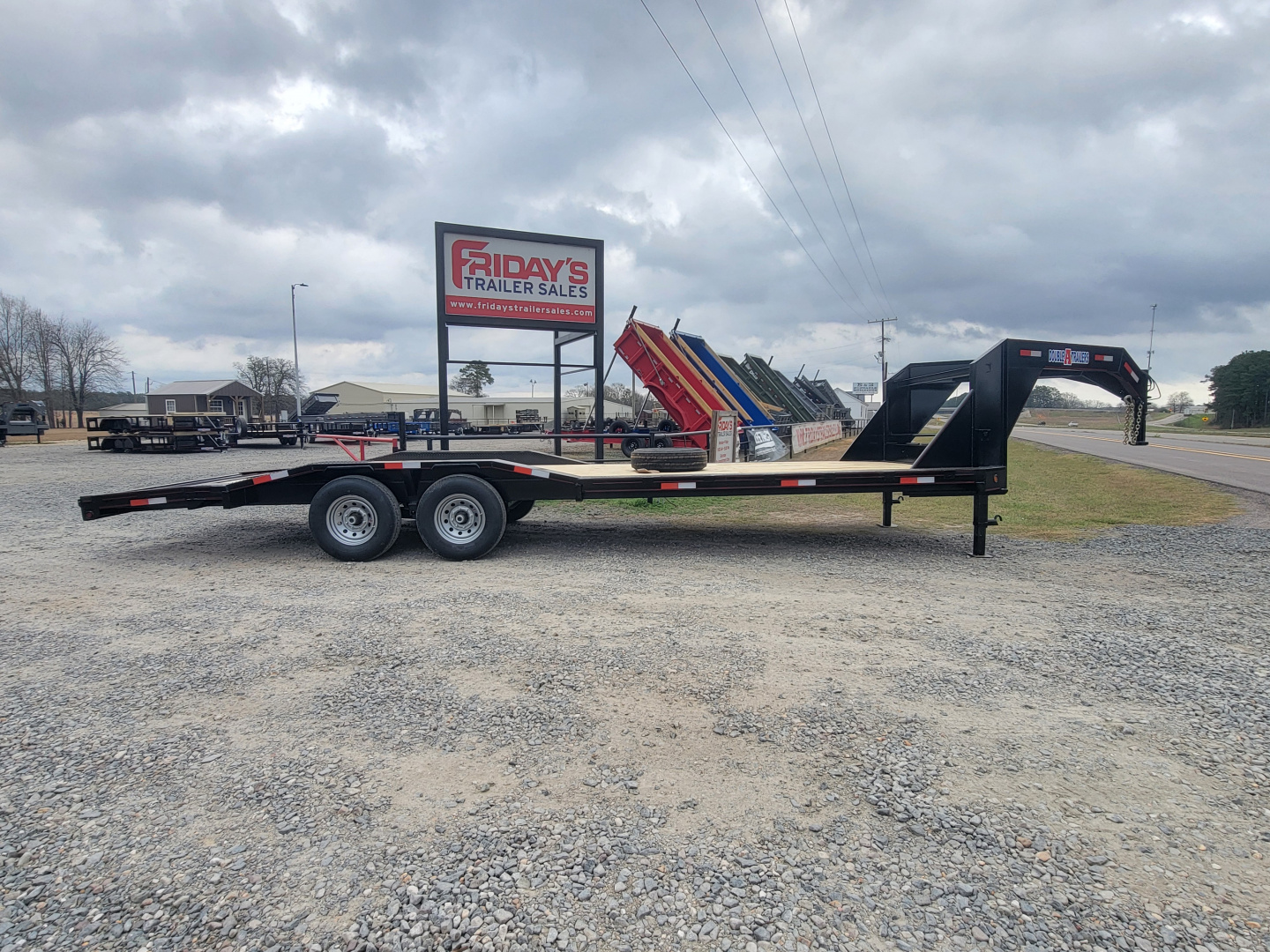 New 2026 Double A 26'x102" Gooseneck Equipment Trailer with Drive Over Fenders Equipment Trailer